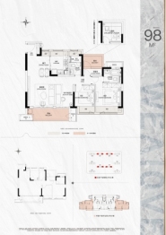 爱情·云锦万象3室2厅1厨2卫建面98.00㎡