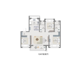 浦发唐城二期3室2厅1厨2卫建面124.00㎡