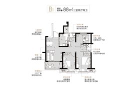 建滔菁庭3室2厅1厨2卫建面88.00㎡