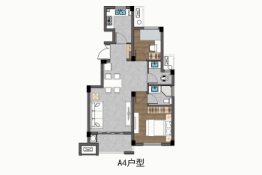 青云上府2室2厅1厨2卫建面76.00㎡