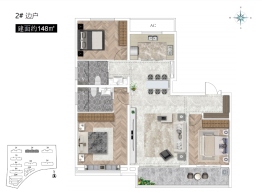 浩翔·云玺3室2厅1厨2卫建面148.00㎡