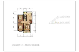 宏域 枫林花园2室2厅1厨1卫建面115.20㎡