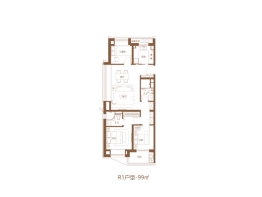 海港中心·云悦3室2厅1厨2卫建面99.00㎡