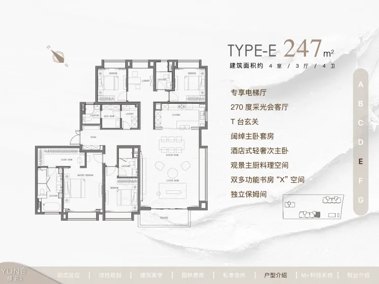 缦云上海E户型 247平4室3厅4卫1厨247.00㎡-上海房天下