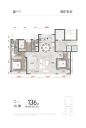 海棠悦府3室2厅1厨2卫建面136.00㎡