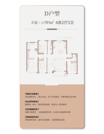 大华锦宸府4室2厅1厨3卫建面191.00㎡