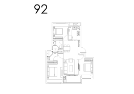 碧云澧悦3室2厅1厨2卫建面92.00㎡