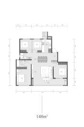 保利缦城和颂4室2厅1厨2卫建面148.00㎡