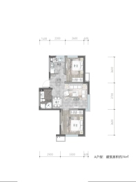 地铁星悦里2室1厅1厨1卫建面74.00㎡