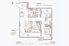 信达·君和蓝庭3室2厅1厨2卫建面105.00㎡