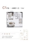 广州城投·城隽雅苑建面约45平C1户型