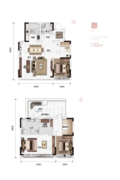 津铁镜界2室3厅1厨1卫建面132.00㎡