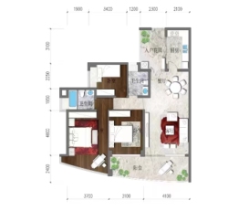 水一方·空中花园3室2厅1厨2卫建面122.00㎡