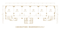 C座写字楼标注层平面图