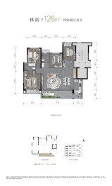 人居云缦林语4室2厅1厨2卫建面128.00㎡