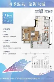 阳江碧桂园月亮湾2室1厅1厨1卫建面75.00㎡