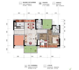 吴川碧桂园凤凰城2室2厅1厨2卫建面102.00㎡