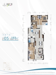 西站·真彩仁恒4室2厅1厨3卫建面193.0㎡