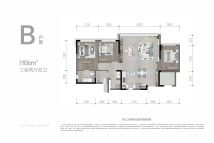 中国铁建&汇厦建投·玖樾府B户型3