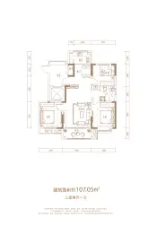 凤凰壹号3室2厅1厨1卫建面107.05㎡