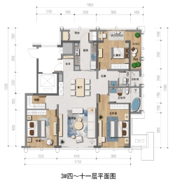 梦溪园3室2厅1厨2卫建面175.00㎡