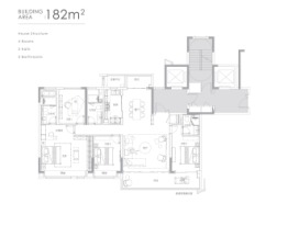 嘉臣道4室2厅1厨3卫建面182.0㎡