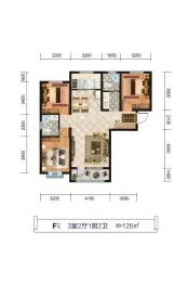 金龙·融合佳苑3室2厅1厨2卫建面126.50㎡