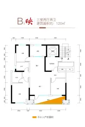 西江悦3室2厅1厨1卫建面120.0㎡