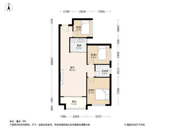 南庭城果商住楼户型图