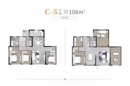 中海云麓九里·云樾台7室4厅1厨3卫建面108.0㎡