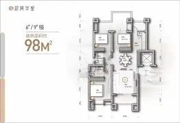 施州国际·风华里3室2厅1厨1卫建面98.0㎡