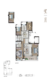 绿城春江明月4室2厅1厨2卫建面125.00㎡