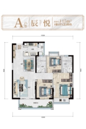 富康城·紫悦府3室2厅1厨2卫建面115.00㎡