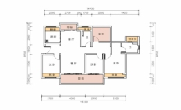 玖玺府3室2厅1厨2卫建面121.00㎡