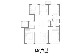 璀璨公元4室2厅1厨2卫建面140.0㎡