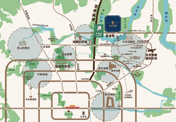 北京庄园交通图