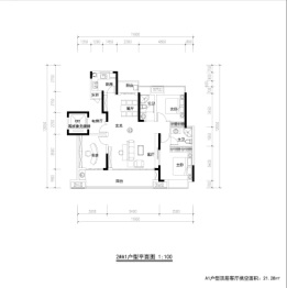 江投中鼎璟宸云府3室2厅2卫建面115.00㎡