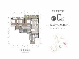 中海·渝中云锦3室2厅1厨2卫建面117.48㎡