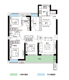 福星华府·琛境4室2厅1厨2卫建面139.00㎡