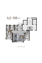 灵山湾润府3室1厅1厨1卫建面108.00㎡