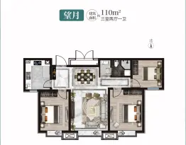 领先城3室2厅1厨1卫建面110.00㎡