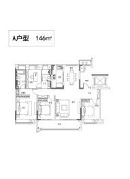 湖城大境世家4室2厅2卫建面146.00㎡