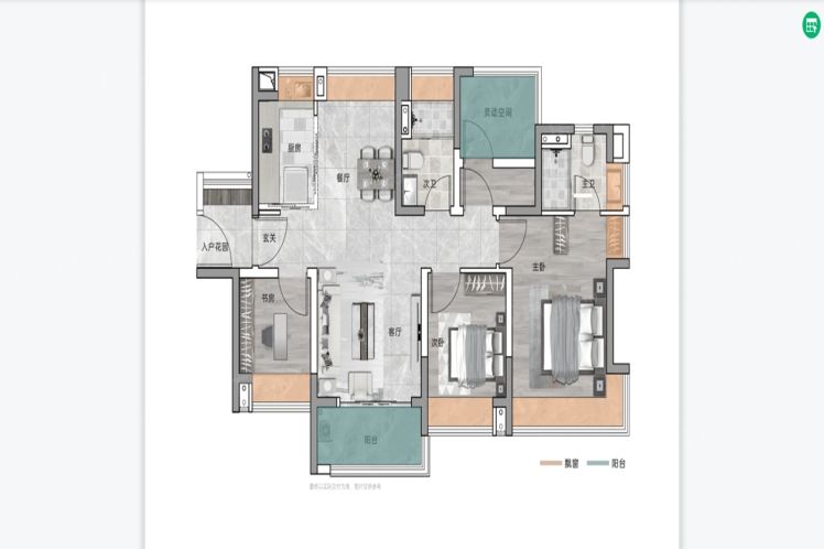 广州中国铁建·翰林新语3室2厅0卫0厨92.00㎡户型图-广州房天下