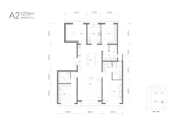 融创壹号院4室2厅1厨3卫建面219.00㎡