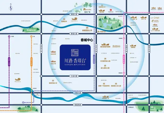 川酒·香璟台交通图