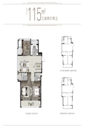 滨江建杭·嘉品3室2厅1厨2卫建面115.00㎡