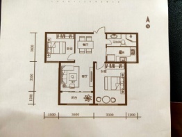 屯留颐龙湾2室2厅1厨1卫建面93.00㎡