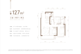 武汉长江天地3室2厅1厨2卫建面127.00㎡