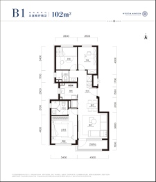 中海学府里3室2厅1厨2卫建面102.00㎡