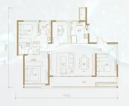 陕建·锦泓府4室2厅1厨2卫建面143.0㎡